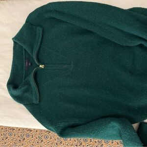 J. Crew Teal Quarter-Zip Pullover